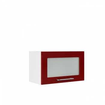 Бруклин ШВГС 600 Шкаф верхний горизонтальный со стеклом (Бетон белый/корпус Белый) в Вилюйске - vilyujsk.mebel54.com | фото