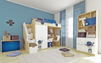 Детская комната Санни (Белый/корпус Клен) в Вилюйске - vilyujsk.mebel54.com | фото