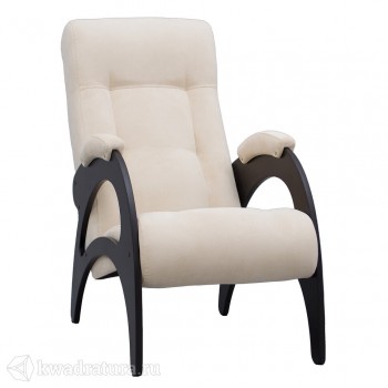 Кресло для отдыха Неаполь Модель 9 без лозы (Венге-эмаль/Ткань Ваниль Verona Vanilla) в Вилюйске - vilyujsk.mebel54.com | фото