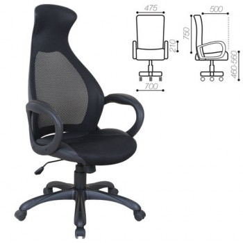 Кресло офисное BRABIX Genesis EX-517 (черное) в Вилюйске - vilyujsk.mebel54.com | фото