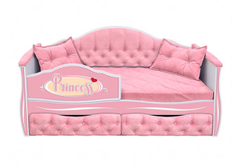 Кровать 160 серии Иллюзия 2 ящика 15 Бледно-розовый (подушки) в Вилюйске - vilyujsk.mebel54.com | фото