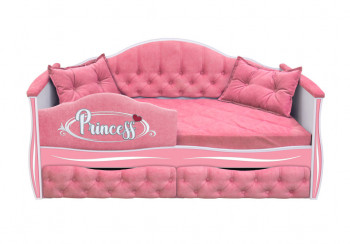 Кровать 160 серии Иллюзия 2 ящика 36 Розовый (мягкий бортик/подушки) в Вилюйске - vilyujsk.mebel54.com | фото