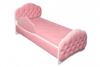 Кровать 170 Гармония 36 Светло-розовый (мягкий бортик) в Вилюйске - vilyujsk.mebel54.com | фото