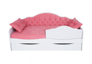 Кровать 170 серии Иллюзия Лайт 1 ящик 89 Розовый (подушки) в Вилюйске - vilyujsk.mebel54.com | фото