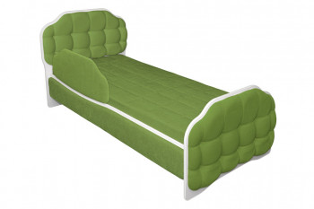 Кровать 190 Атлет Lux 76 Зелёный (мягкий бортик) в Вилюйске - vilyujsk.mebel54.com | фото