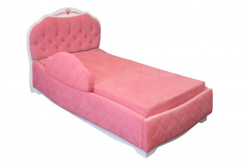Кровать 190 Гармония Lux 36 Розовый (мягкий бортик) в Вилюйске - vilyujsk.mebel54.com | фото