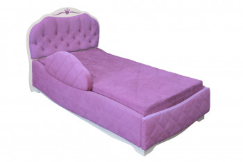 Кровать 190 Гармония Lux 67 Светло-фиолетовый (мягкий бортик) в Вилюйске - vilyujsk.mebel54.com | фото