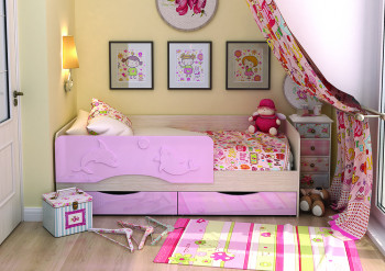 Кровать Алиса КР-812 1,6 Белфорд/Розовый металлик в Вилюйске - vilyujsk.mebel54.com | фото