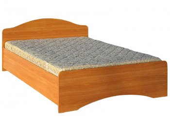 Кровать двойная 1600-1 без матраса (круглые спинки) Вишня Оксфорд в Вилюйске - vilyujsk.mebel54.com | фото