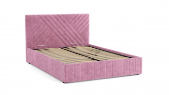 Кровать Гамма ш. 1400 (без основания для хранения) (велюр тенерифе розовый) в Вилюйске - vilyujsk.mebel54.com | фото