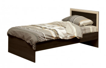 Кровать одинарная 21.55 (шир. 900) с настилом (венге/профиль дуб линдберг)/осн. в Вилюйске - vilyujsk.mebel54.com | фото