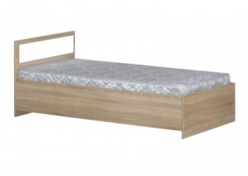 Кровать одинарная 900-2 без матраса (прямые спинки) Дуб Сонома в Вилюйске - vilyujsk.mebel54.com | фото