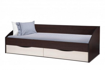 Кровать одинарная "Фея - 3" (симметричная) New (венге / вудлайн кремовый / ДВПО: белый) в Вилюйске - vilyujsk.mebel54.com | фото