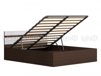 Кровать с подъемным механизмом Нэнси 1,4м (Венге/белый глянец) в Вилюйске - vilyujsk.mebel54.com | фото