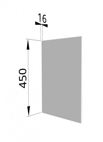 Панель торцевая (для шкафа горизонтального высокого) ВПГ Ройс (Белый софт) в Вилюйске - vilyujsk.mebel54.com | фото