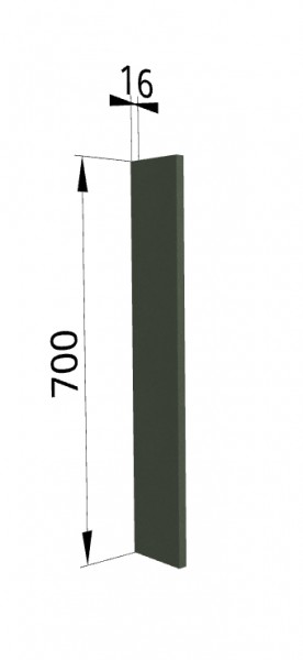 Панель торцевая ПТ 400 Квадро (для шкафа торцевого верхнего) Оливково-зеленый в Вилюйске - vilyujsk.mebel54.com | фото