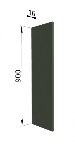 Панель торцевая ВП Квадро (для шкафа верхнего высокого) Оливково-зеленый в Вилюйске - vilyujsk.mebel54.com | фото