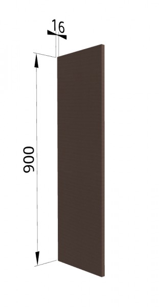Панель торцевая ВП Квадро (для шкафа верхнего высокого) Шоколад кожа в Вилюйске - vilyujsk.mebel54.com | фото