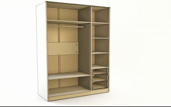 Шкаф 3-х створчатый с ящиками Скай люкс (Синий/Белый/корпус Клен) в Вилюйске - vilyujsk.mebel54.com | фото