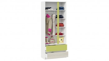 Шкаф для одежды комбинированный «Сканди» Дуб Гарден/Белый/Зеленый в Вилюйске - vilyujsk.mebel54.com | фото