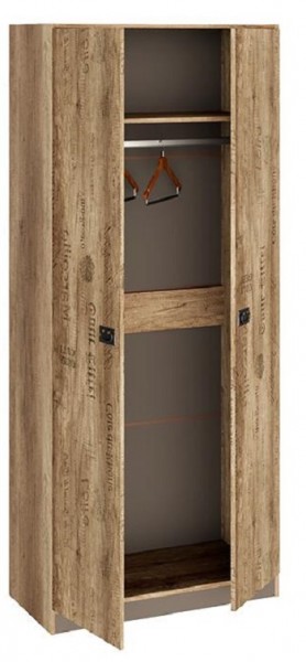 Шкаф для одежды «Пилигрим» (Дуб Каньон светлый, Фон серый) в Вилюйске - vilyujsk.mebel54.com | фото