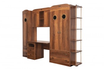 Шкаф комбинированный для одежды с иллюминатором «Навигатор» (Дуб Каньон) в Вилюйске - vilyujsk.mebel54.com | фото