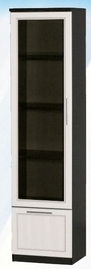 Шкаф средний с ящиком и стеклодверью ДЛЯ ГОСТИНОЙ ШСЯС-450 Венге/Дуб выбеленный в Вилюйске - vilyujsk.mebel54.com | фото