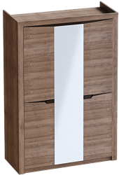 Шкаф трехдверный Соренто Дуб стирлинг/Кофе структурный матовый в Вилюйске - vilyujsk.mebel54.com | фото