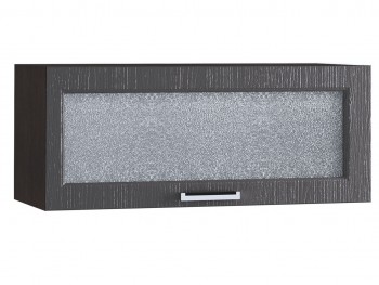 Шкаф верхний горизонтальный со стеклом 800, ШВГС 800 (Клен серый/корпус венге) в Вилюйске - vilyujsk.mebel54.com | фото