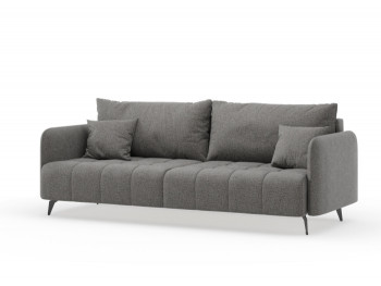 Валериан диван трёхместный прямой Стальной, ткань RICO FLEX 9292 в Вилюйске - vilyujsk.mebel54.com | фото